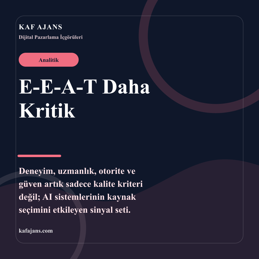 E-E-A-T Daha Kritik