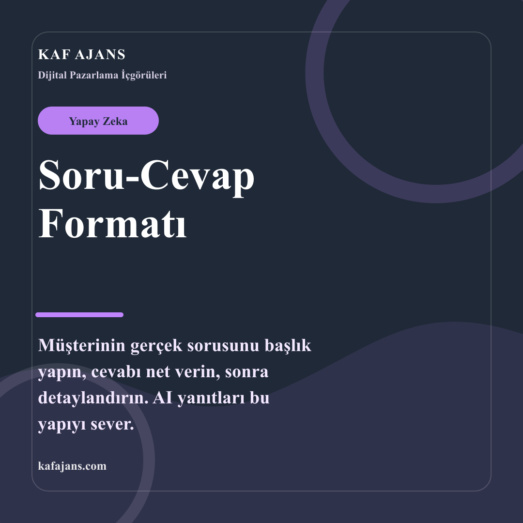 Soru-Cevap Formatı