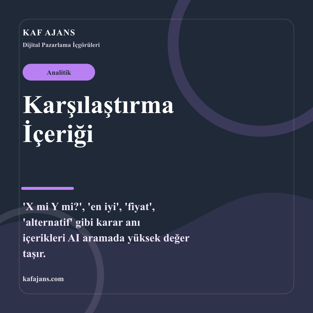 Karşılaştırma İçeriği