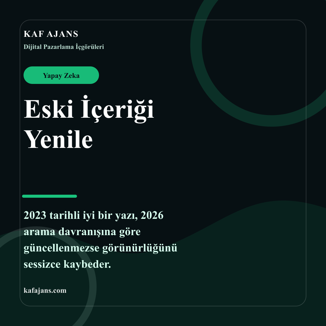 Eski İçeriği Yenile