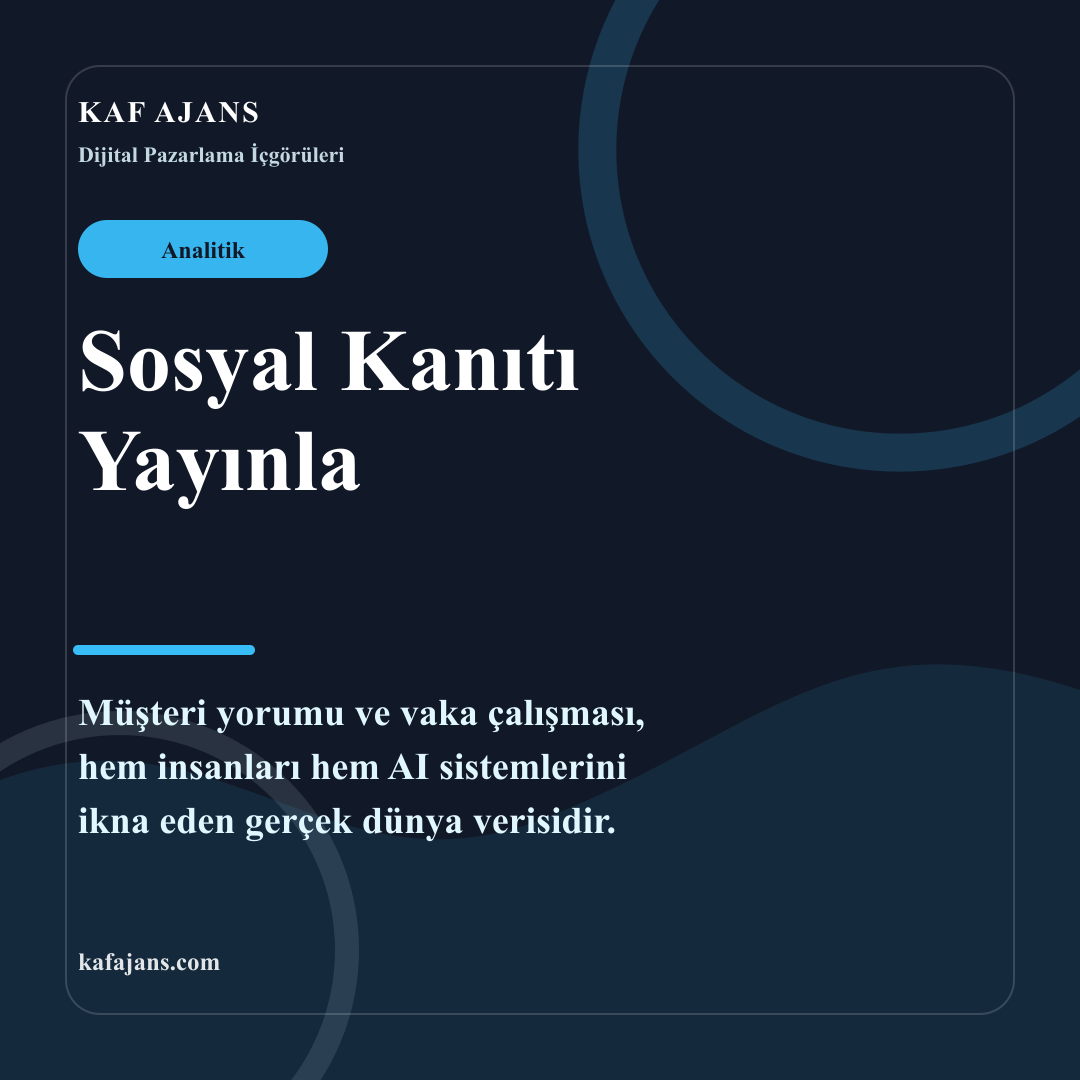 Sosyal Kanıtı Yayınla