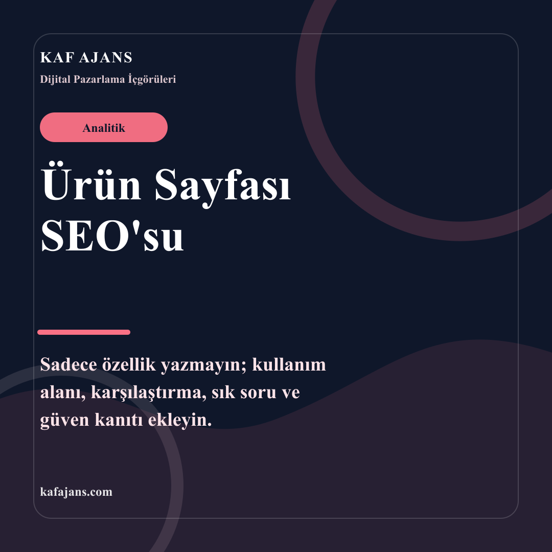 Ürün Sayfası SEO'su