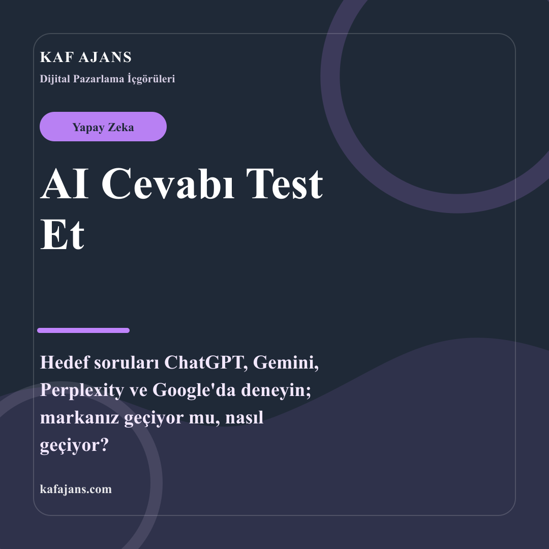 AI Cevabı Test Et