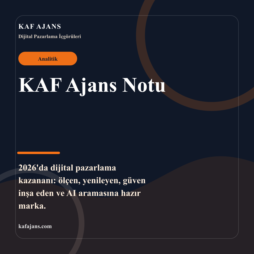 KAF Ajans Notu